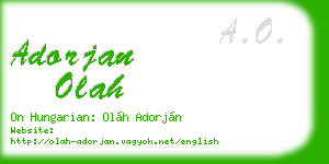 adorjan olah business card